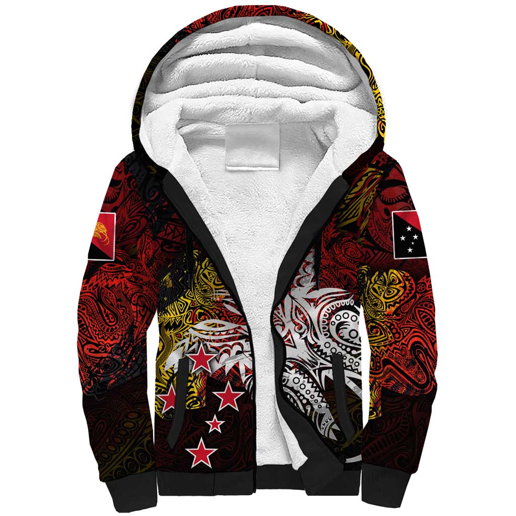 PNG 1975 - 2025 Sherpa Hoodie Papua New Guinea 50th Independence Anniversary