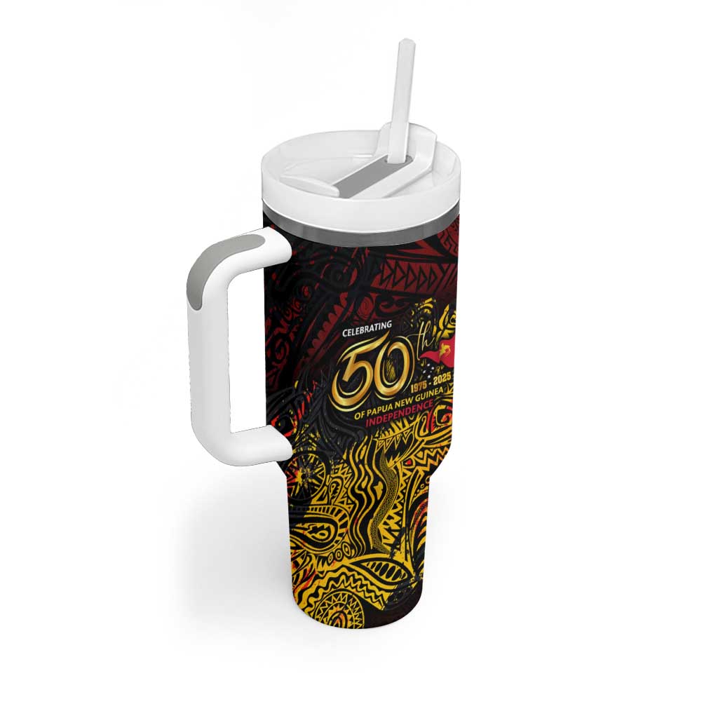 PNG 1975 - 2025 Tumbler With Handle Papua New Guinea 50th Independence Anniversary
