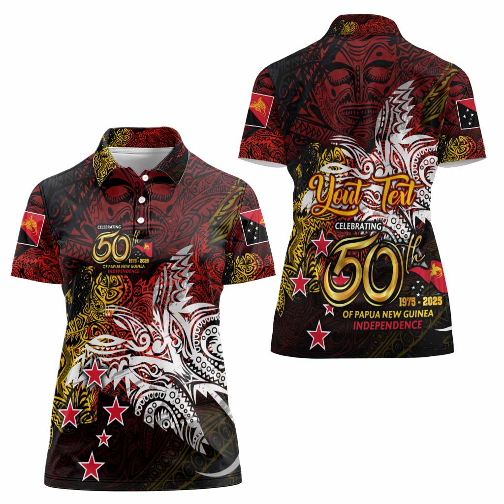 PNG 1975 - 2025 Women Polo Shirt Papua New Guinea 50th Independence Anniversary DT02 - Polynesian Pride