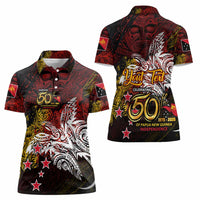PNG 1975 - 2025 Women Polo Shirt Papua New Guinea 50th Independence Anniversary DT02 - Polynesian Pride