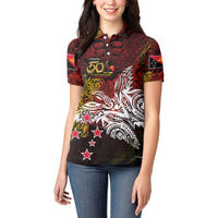 PNG 1975 - 2025 Women Polo Shirt Papua New Guinea 50th Independence Anniversary DT02 - Polynesian Pride