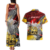 Papua New Guinea 50th Independence Day Couples Matching Tank Maxi Dress and Hawaiian Shirt Celebrate Our History, Inspire Our Future DT02 - Polynesian Pride
