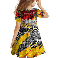 Papua New Guinea 50th Independence Day Family Matching Short Sleeve Bodycon Dress and Hawaiian Shirt Celebrate Our History, Inspire Our Future DT02 - Polynesian Pride