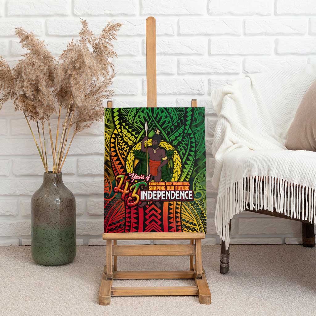 Vanuatu 45th Independence Anniversary Canvas Wall Art Embracing Our Traditions Shaping Our Future