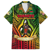 Vanuatu 45th Independence Anniversary Family Matching Long Sleeve Bodycon Dress and Hawaiian Shirt Embracing Our Traditions Shaping Our Future DT02 Dad's Shirt - Short Sleeve Art - Polynesian Pride