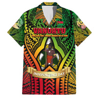Vanuatu 45th Independence Anniversary Family Matching Short Sleeve Bodycon Dress and Hawaiian Shirt Embracing Our Traditions Shaping Our Future DT02 Dad's Shirt - Short Sleeve Art - Polynesian Pride