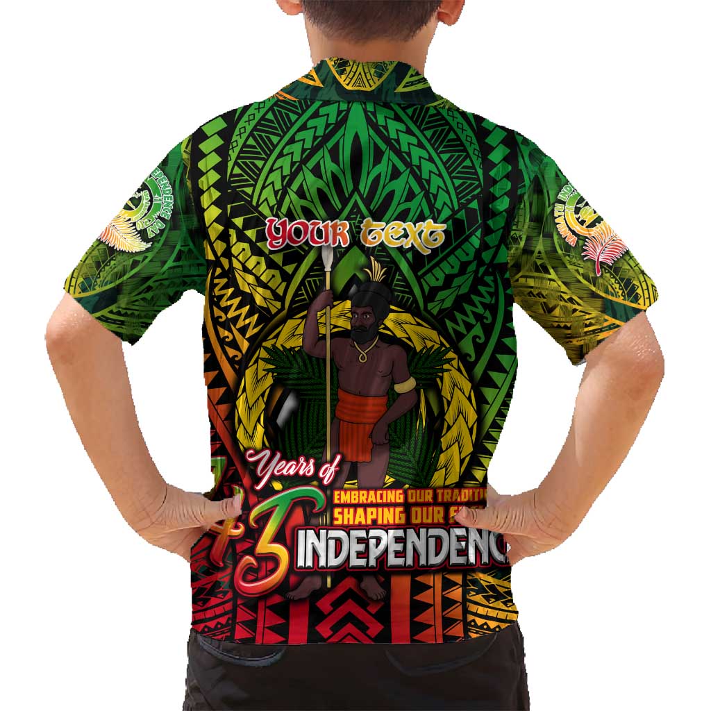 Vanuatu 45th Independence Anniversary Family Matching Summer Maxi Dress and Hawaiian Shirt Embracing Our Traditions Shaping Our Future DT02 - Polynesian Pride