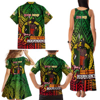 Vanuatu 45th Independence Anniversary Family Matching Tank Maxi Dress and Hawaiian Shirt Embracing Our Traditions Shaping Our Future DT02 - Polynesian Pride