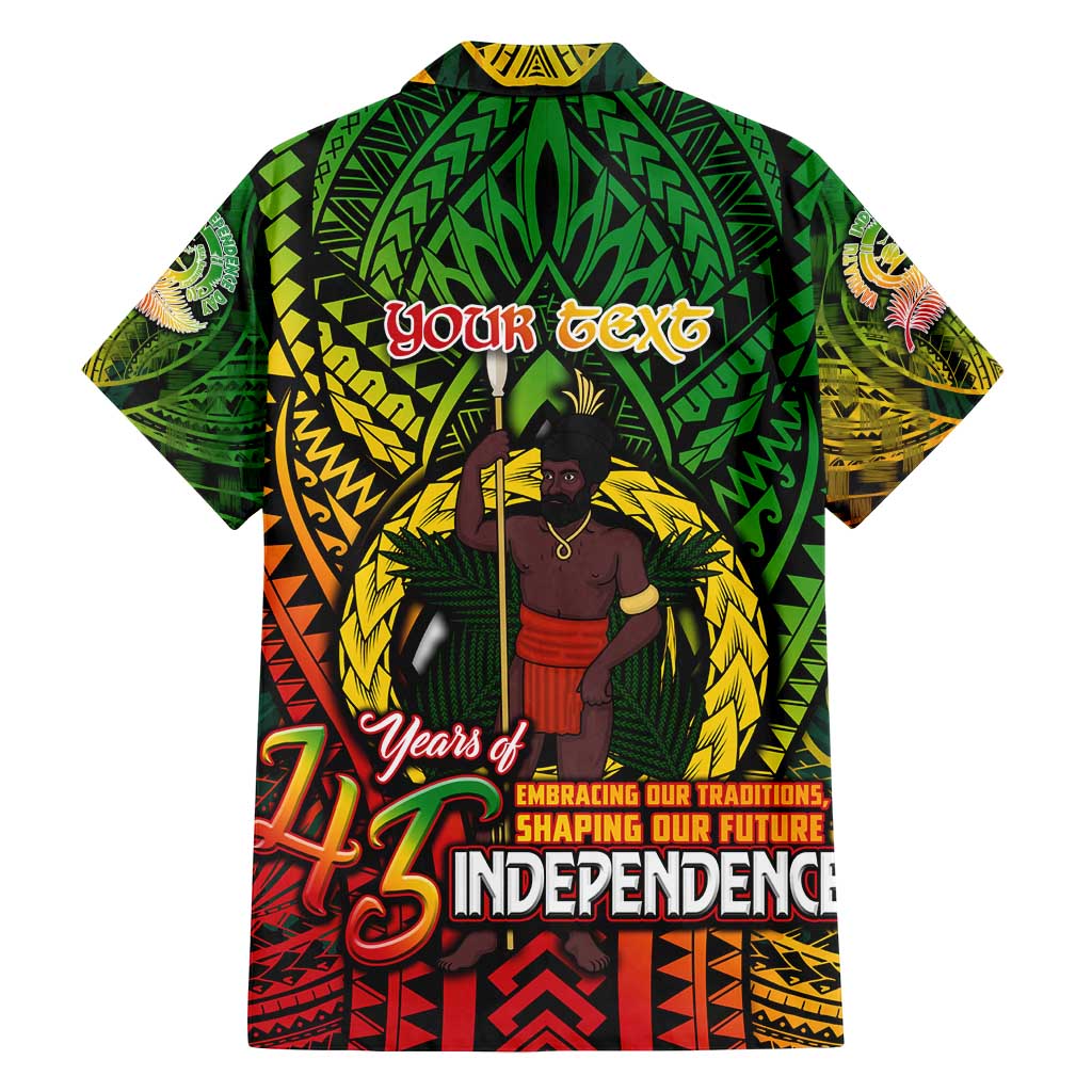 Vanuatu 45th Independence Anniversary Family Matching Tank Maxi Dress and Hawaiian Shirt Embracing Our Traditions Shaping Our Future DT02 - Polynesian Pride