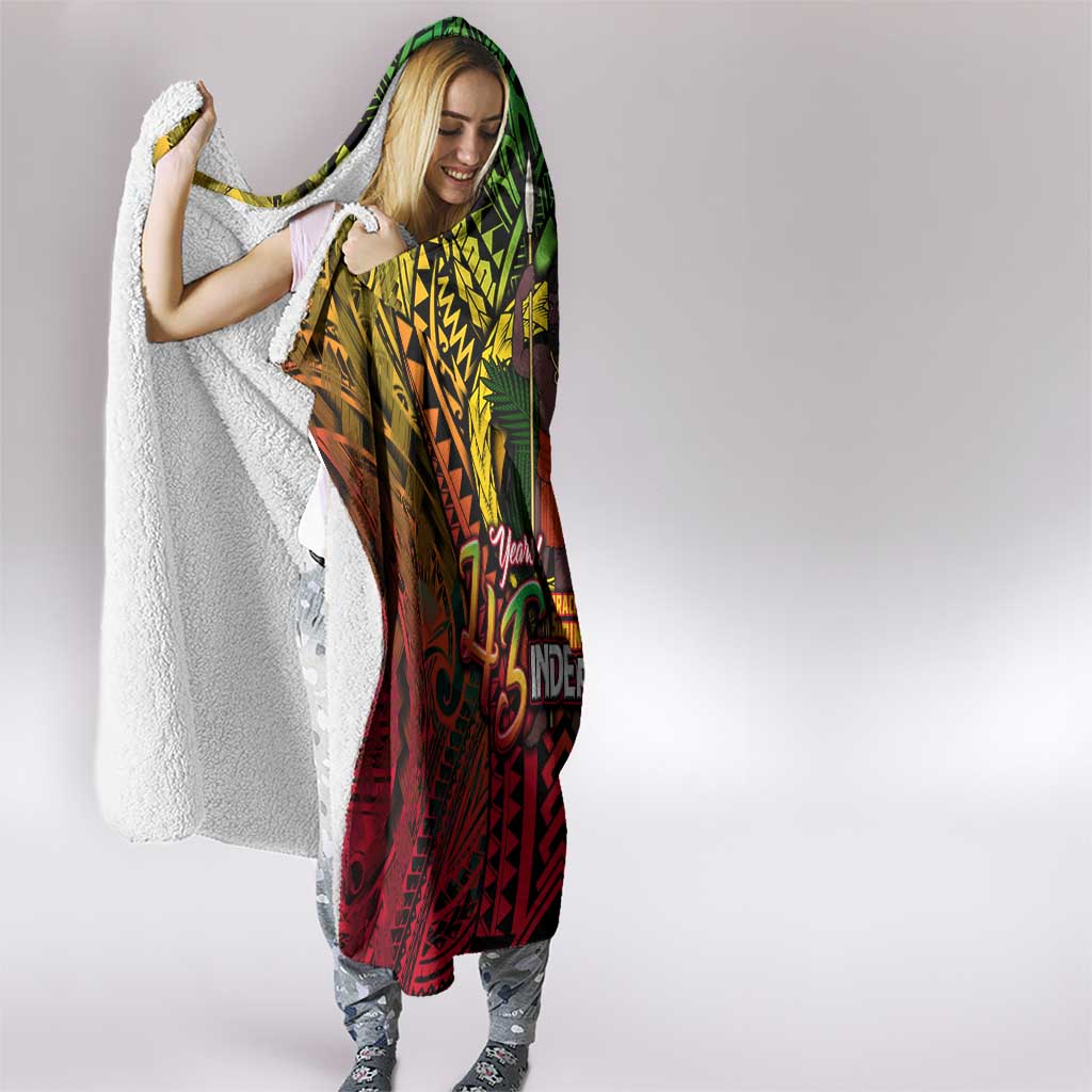 Vanuatu 45th Independence Anniversary Hooded Blanket Embracing Our Traditions Shaping Our Future