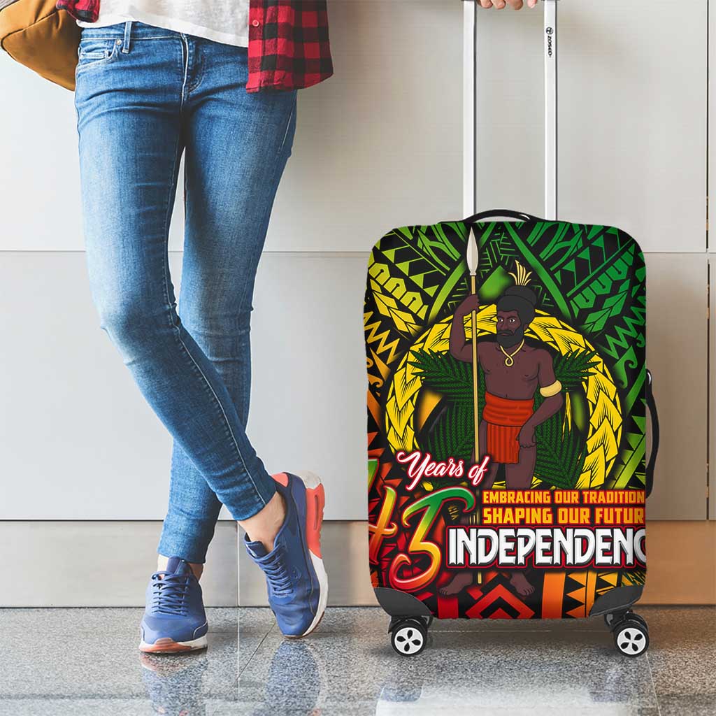 Vanuatu 45th Independence Anniversary Luggage Cover Embracing Our Traditions Shaping Our Future