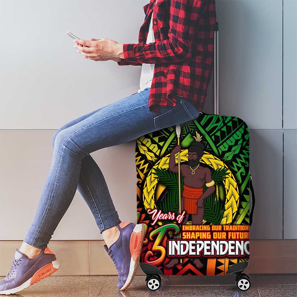 Vanuatu 45th Independence Anniversary Luggage Cover Embracing Our Traditions Shaping Our Future