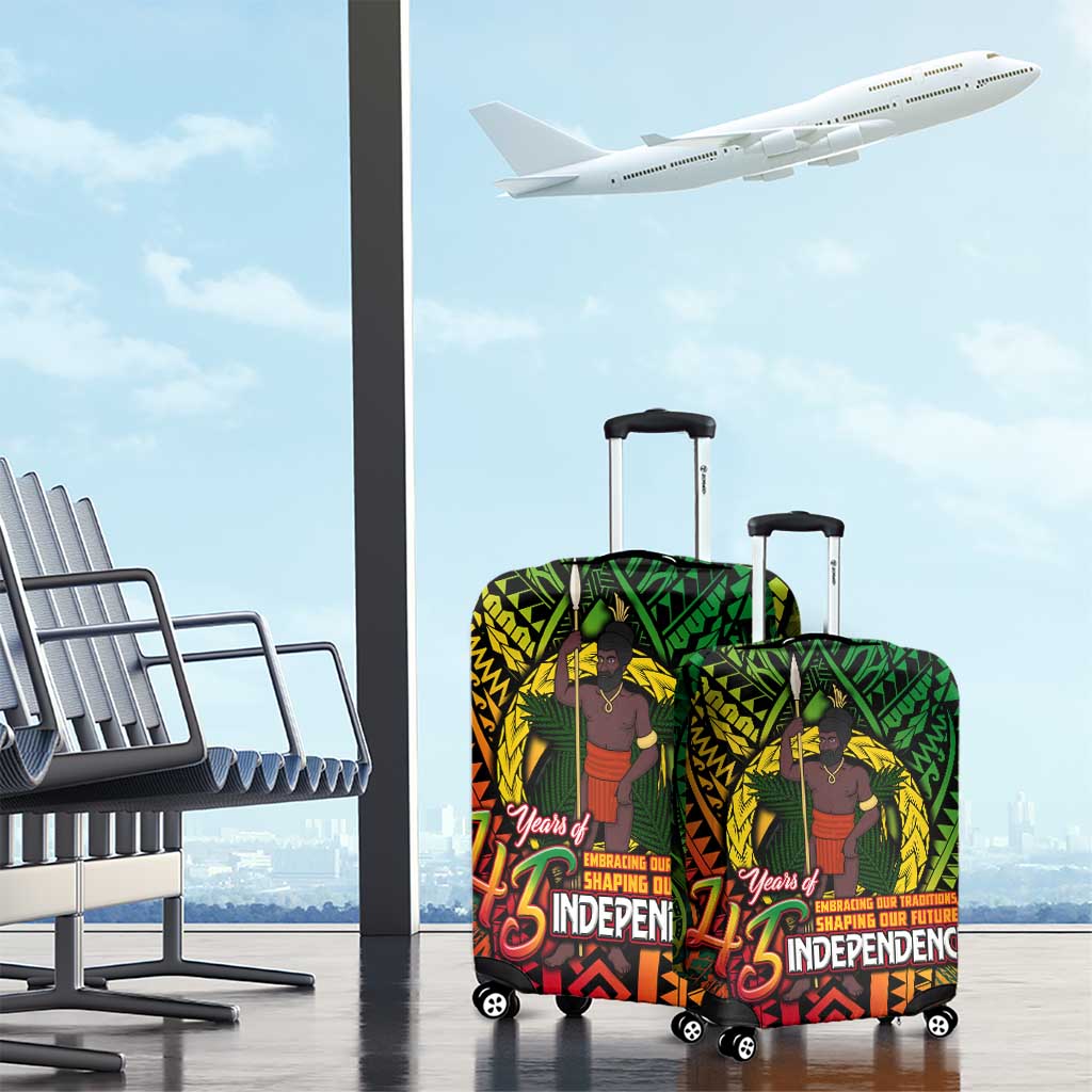 Vanuatu 45th Independence Anniversary Luggage Cover Embracing Our Traditions Shaping Our Future