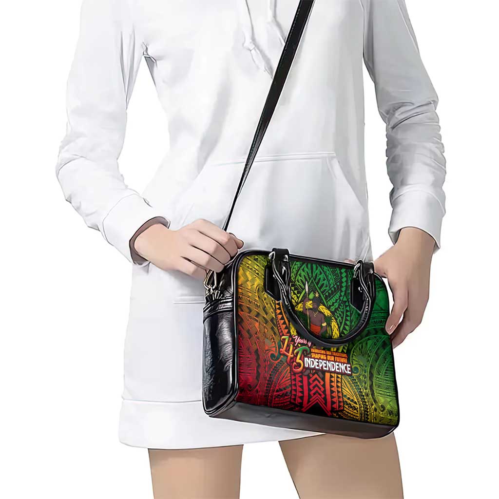 Vanuatu 45th Independence Anniversary Shoulder Handbag Embracing Our Traditions Shaping Our Future