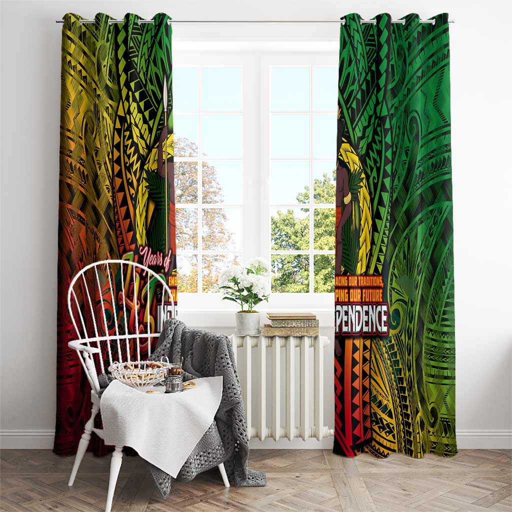 Vanuatu 45th Independence Anniversary Window Curtain Embracing Our Traditions Shaping Our Future