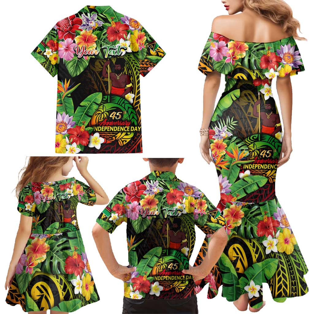 45th Anniversary of Freedom Vanuatu Family Matching Mermaid Dress and Hawaiian Shirt Island Pride Cultural Power Pacific Unity DT02 - Polynesian Pride