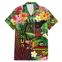 45th Anniversary of Freedom Vanuatu Family Matching Mermaid Dress and Hawaiian Shirt Island Pride Cultural Power Pacific Unity DT02 Dad's Shirt - Short Sleeve Art - Polynesian Pride