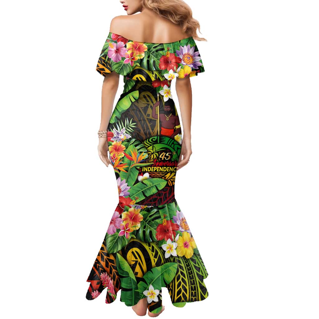 45th Anniversary of Freedom Vanuatu Family Matching Mermaid Dress and Hawaiian Shirt Island Pride Cultural Power Pacific Unity DT02 - Polynesian Pride