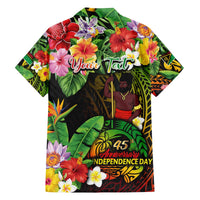 45th Anniversary of Freedom Vanuatu Family Matching Off The Shoulder Long Sleeve Dress and Hawaiian Shirt Island Pride Cultural Power Pacific Unity DT02 - Polynesian Pride