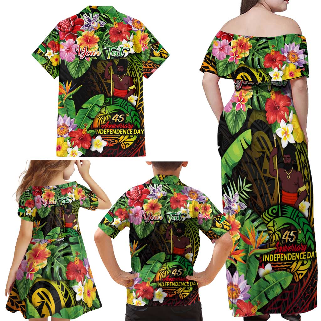 45th Anniversary of Freedom Vanuatu Family Matching Off Shoulder Maxi Dress and Hawaiian Shirt Island Pride Cultural Power Pacific Unity DT02 - Polynesian Pride