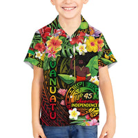 45th Anniversary of Freedom Vanuatu Family Matching Off Shoulder Maxi Dress and Hawaiian Shirt Island Pride Cultural Power Pacific Unity DT02 Son's Shirt Art - Polynesian Pride