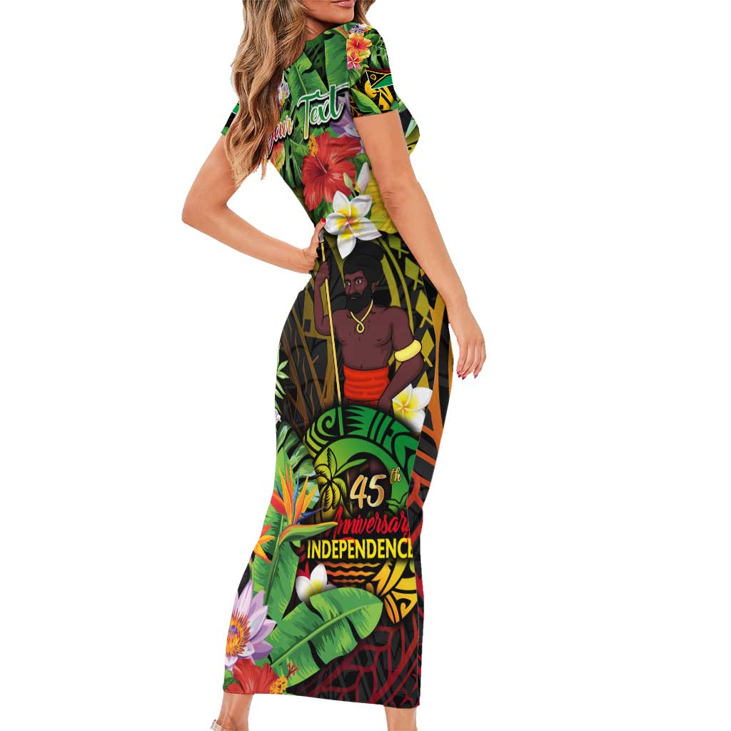 45th Anniversary of Freedom Vanuatu Family Matching Short Sleeve Bodycon Dress and Hawaiian Shirt Island Pride Cultural Power Pacific Unity DT02 - Polynesian Pride