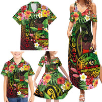 45th Anniversary of Freedom Vanuatu Family Matching Summer Maxi Dress and Hawaiian Shirt Island Pride Cultural Power Pacific Unity DT02 - Polynesian Pride