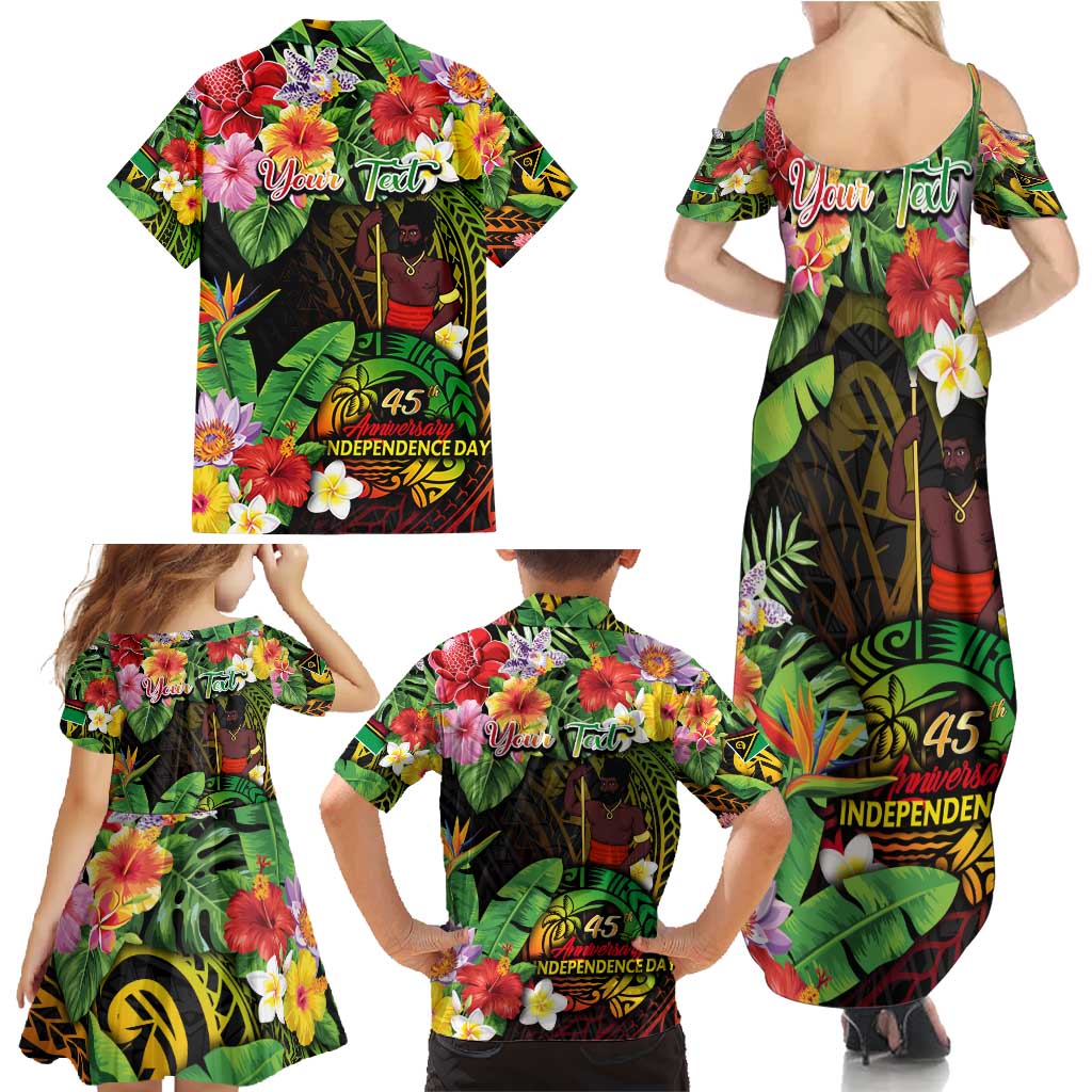 45th Anniversary of Freedom Vanuatu Family Matching Summer Maxi Dress and Hawaiian Shirt Island Pride Cultural Power Pacific Unity DT02 - Polynesian Pride
