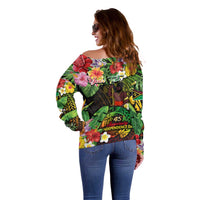 45th Anniversary of Freedom Vanuatu Off Shoulder Sweater Island Pride Cultural Power Pacific Unity DT02 - Polynesian Pride