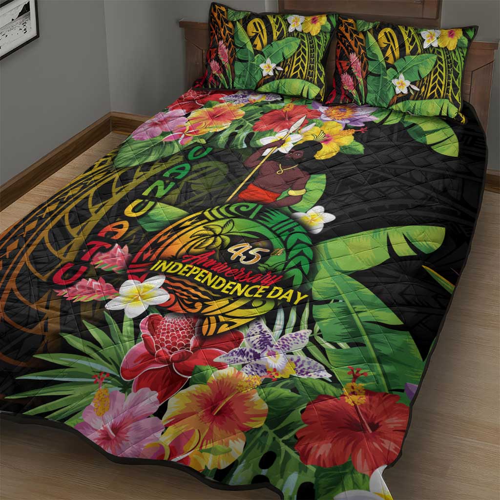 45th Anniversary of Freedom Vanuatu Quilt Bed Set Island Pride Cultural Power Pacific Unity DT02 - Polynesian Pride