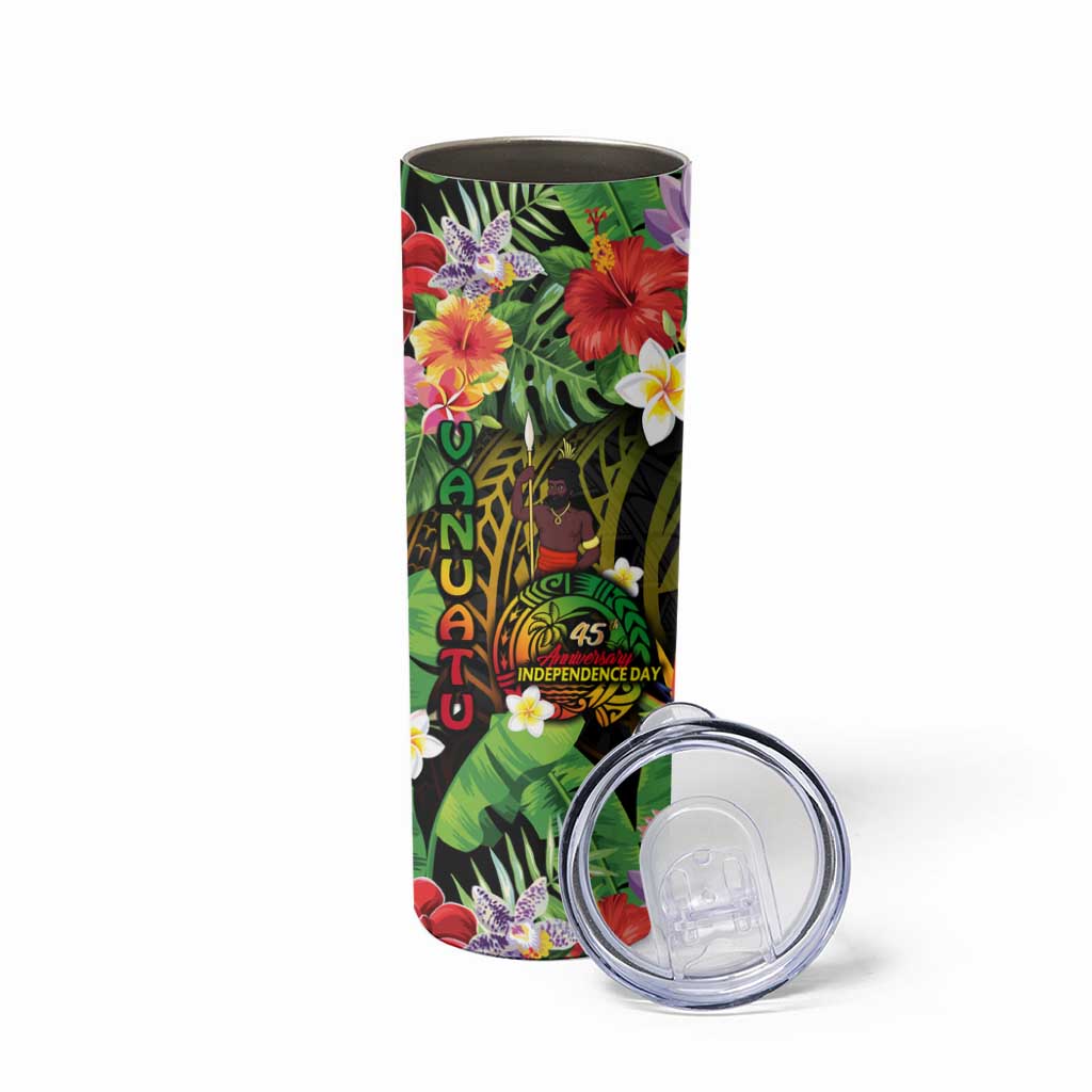 45th Anniversary of Freedom Vanuatu Skinny Tumbler Island Pride Cultural Power Pacific Unity