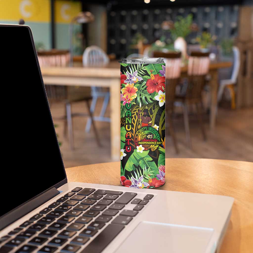 45th Anniversary of Freedom Vanuatu Skinny Tumbler Island Pride Cultural Power Pacific Unity