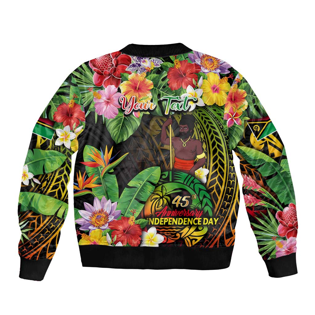 45th Anniversary of Freedom Vanuatu Sleeve Zip Bomber Jacket Island Pride Cultural Power Pacific Unity DT02 - Polynesian Pride