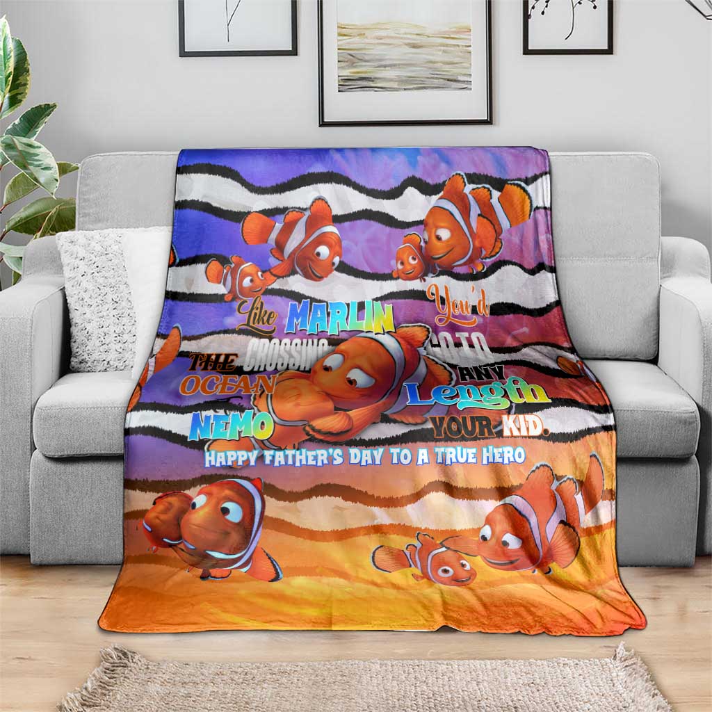 The Ocean Best Dad Blanket Like Marlin Happy Fathers Day To a True Hero - Polynesian Pride