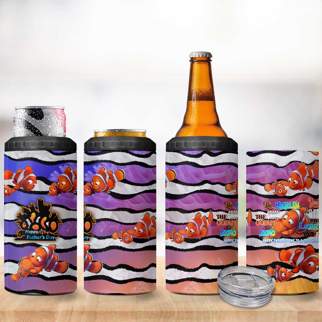 The Ocean Best Dad 4 in 1 Can Cooler Tumbler Like Marlin Happy Fathers Day To a True Hero - Polynesian Pride