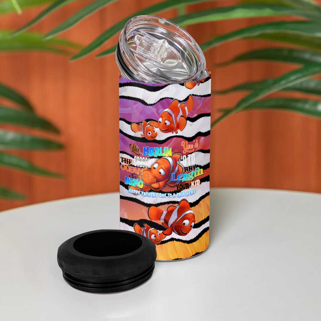 The Ocean Best Dad 4 in 1 Can Cooler Tumbler Like Marlin Happy Fathers Day To a True Hero - Polynesian Pride