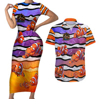 The Ocean Best Dad Couples Matching Short Sleeve Bodycon Dress and Hawaiian Shirt Like Marlin Happy Fathers Day To a True Hero DT02 Art - Polynesian Pride