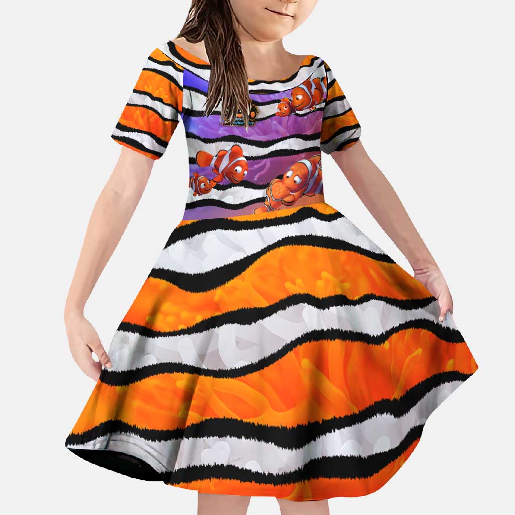 The Ocean Best Dad Family Matching Off Shoulder Maxi Dress and Hawaiian Shirt Like Marlin Happy Fathers Day To a True Hero DT02 Daughter's Dress Art - Polynesian Pride