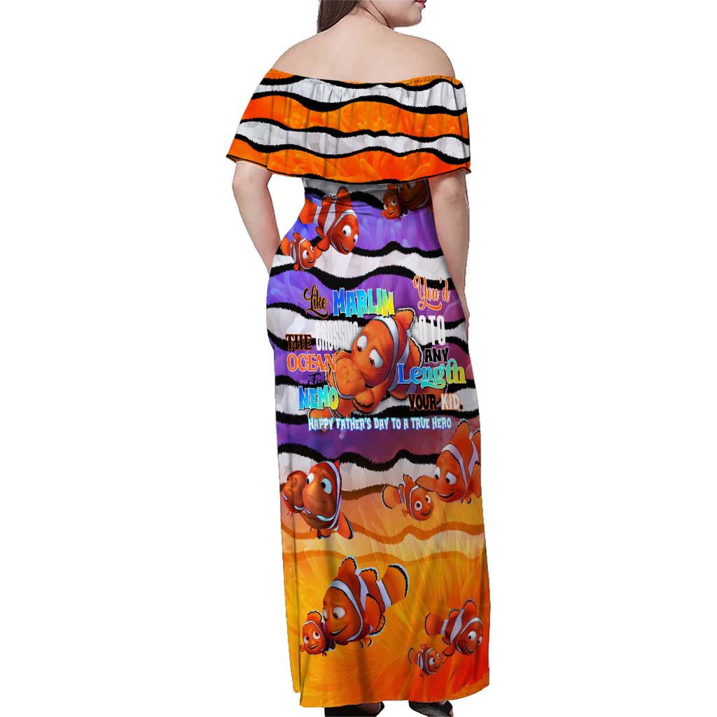 The Ocean Best Dad Family Matching Off Shoulder Maxi Dress and Hawaiian Shirt Like Marlin Happy Fathers Day To a True Hero DT02 - Polynesian Pride