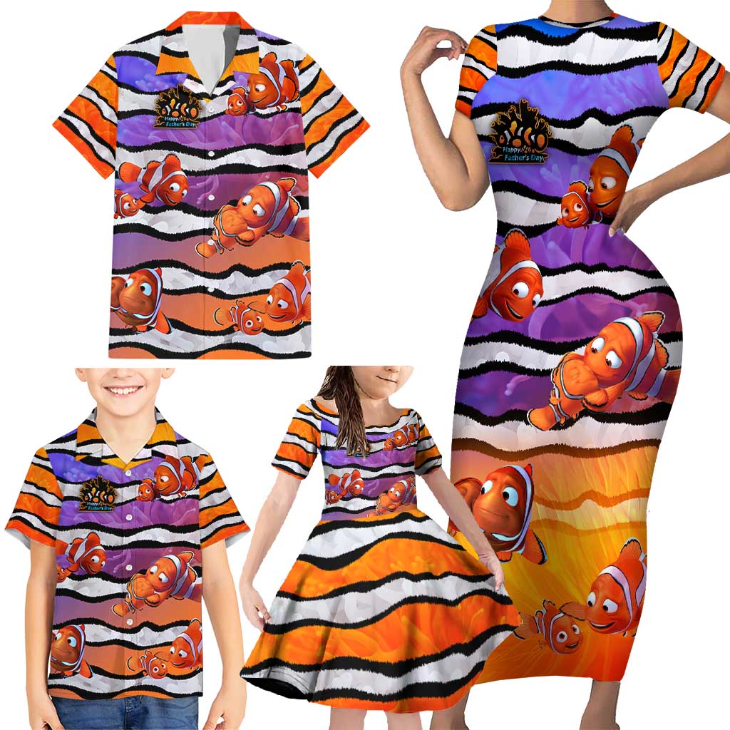 The Ocean Best Dad Family Matching Short Sleeve Bodycon Dress and Hawaiian Shirt Like Marlin Happy Fathers Day To a True Hero DT02 - Polynesian Pride