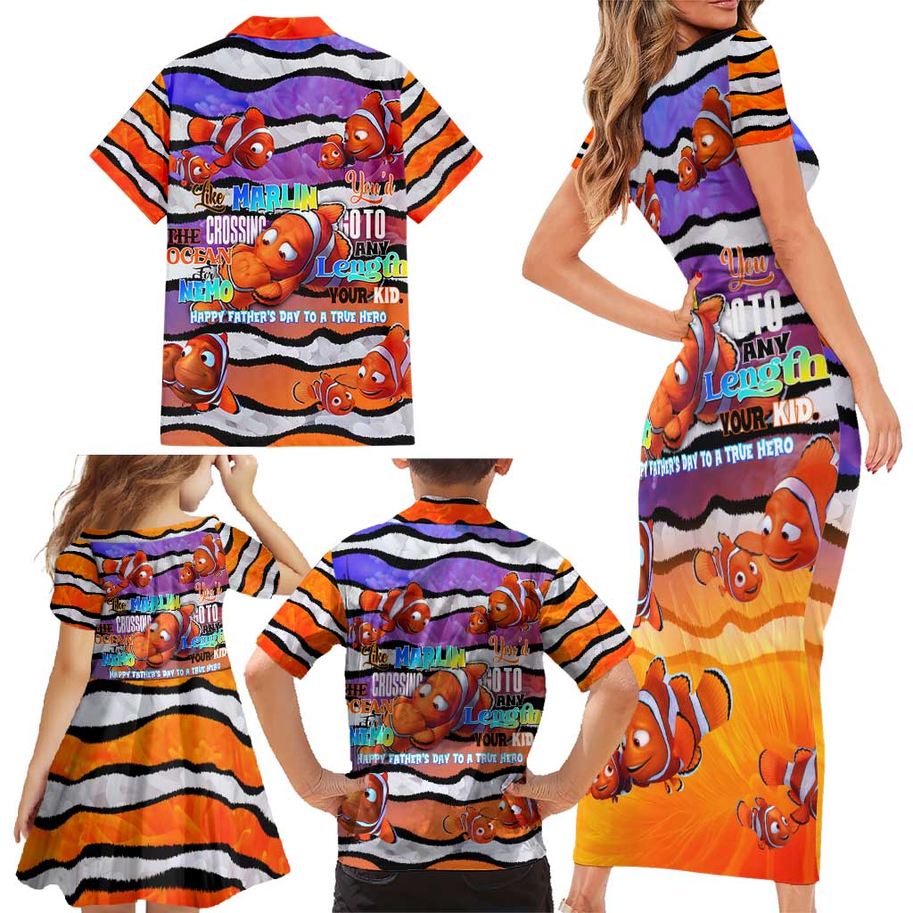 The Ocean Best Dad Family Matching Short Sleeve Bodycon Dress and Hawaiian Shirt Like Marlin Happy Fathers Day To a True Hero DT02 - Polynesian Pride