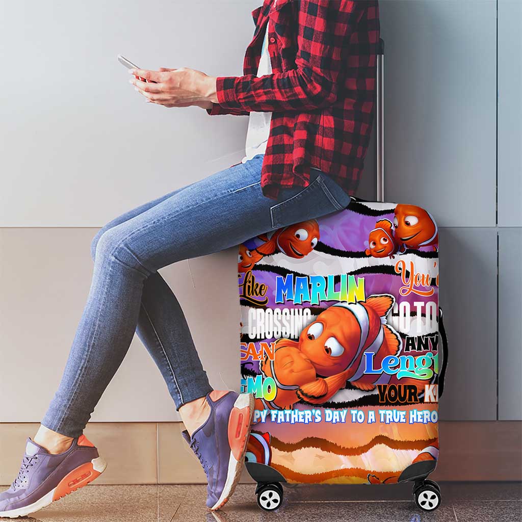 The Ocean Best Dad Luggage Cover Like Marlin Happy Fathers Day To a True Hero - Polynesian Pride