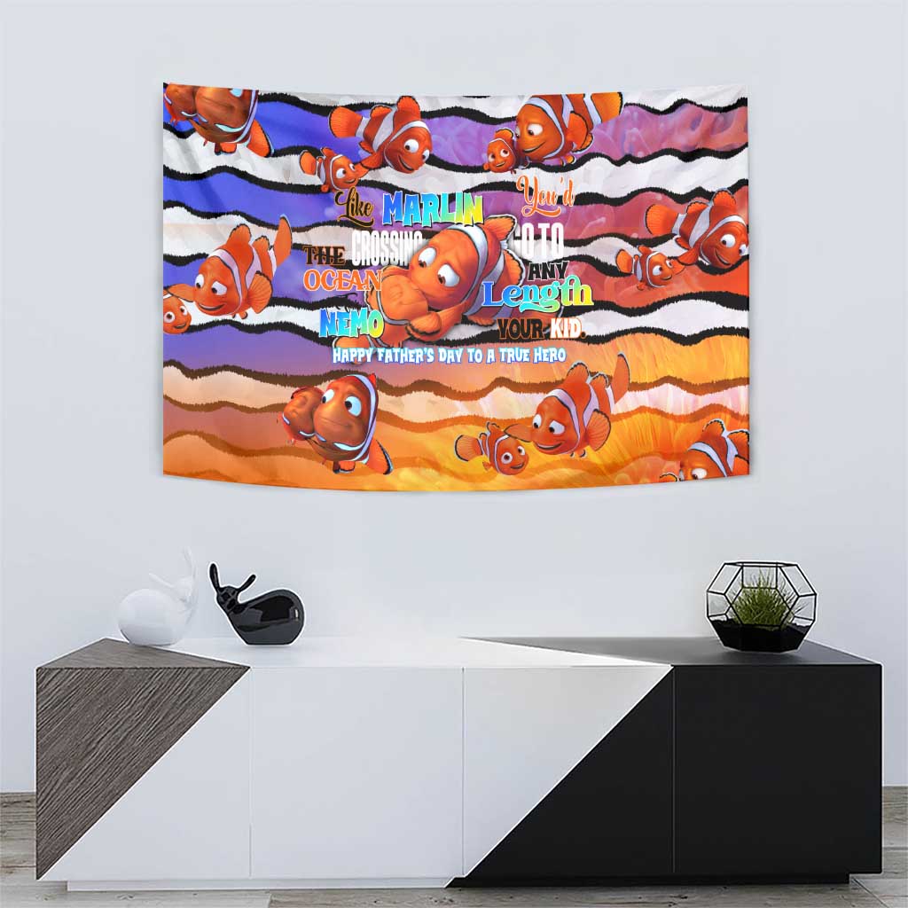 The Ocean Best Dad Tapestry Like Marlin Happy Fathers Day To a True Hero - Polynesian Pride