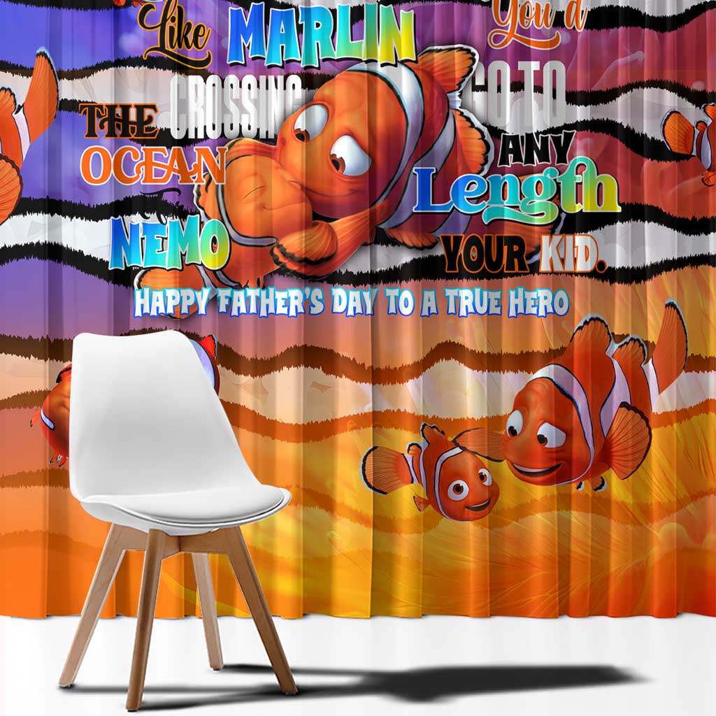 The Ocean Best Dad Window Curtain Like Marlin Happy Fathers Day To a True Hero - Polynesian Pride
