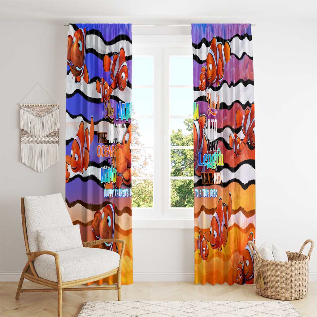 The Ocean Best Dad Window Curtain Like Marlin Happy Fathers Day To a True Hero - Polynesian Pride