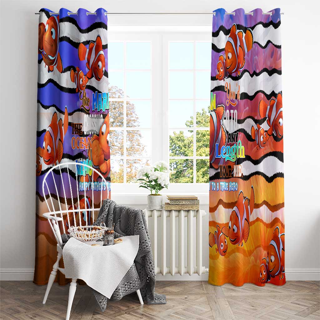 The Ocean Best Dad Window Curtain Like Marlin Happy Fathers Day To a True Hero - Polynesian Pride