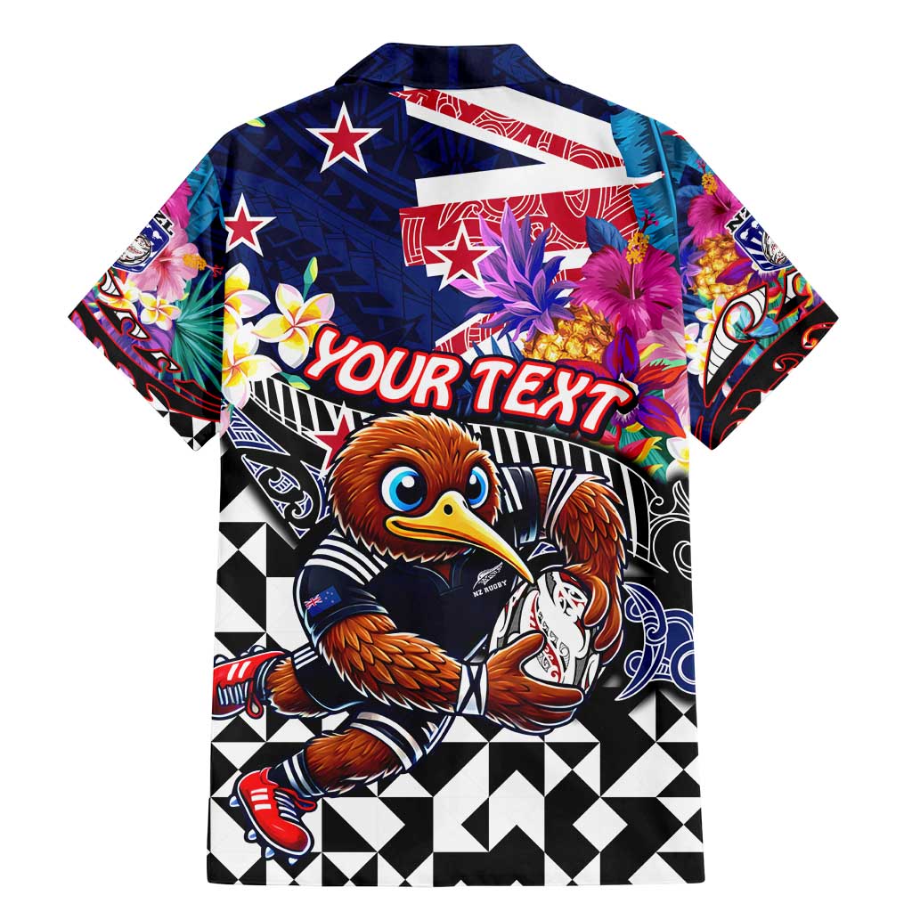 Personalized Kiwi New Zealand Rugby Family Matching Mermaid Dress and Hawaiian Shirt Kiwis Mascot Tropical Pattern DT02 - Polynesian Pride