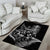 All Black Brothers Rugby Area Rug New Zealand Maori Haka