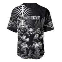 Personalized All Black Brothers Rugby Baseball Jersey New Zealand Maori Haka DT02 - Polynesian Pride