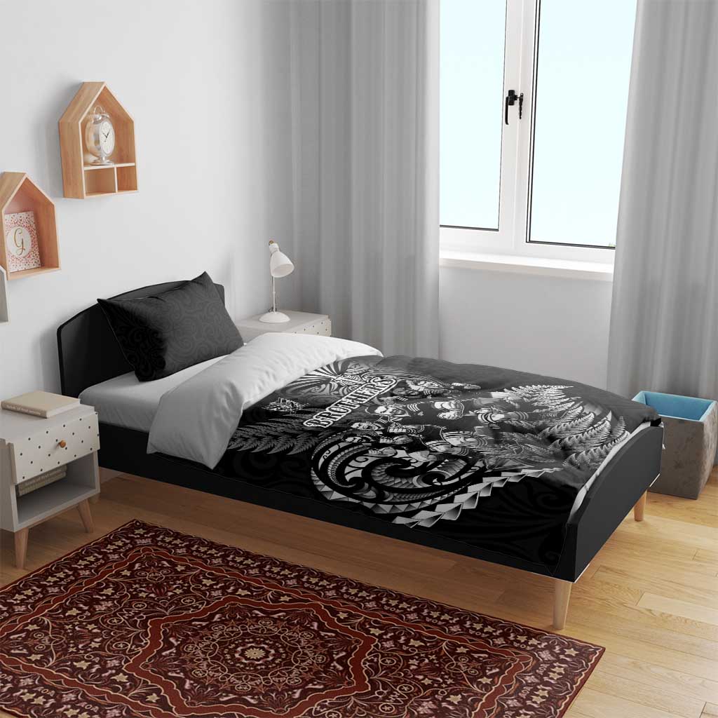 All Black Brothers Rugby Bedding Set New Zealand Maori Haka